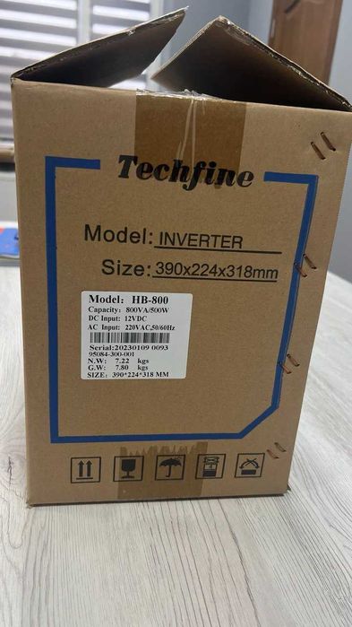 Інвертор живлення 500Вт ДБЖ Techfine HB-800