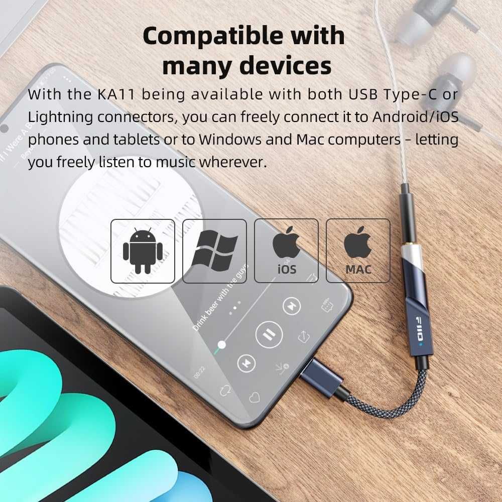 ⇒ FiiO KA11 (Type-C / Lightning) - ЦАП, DAC, усилитель для наушников