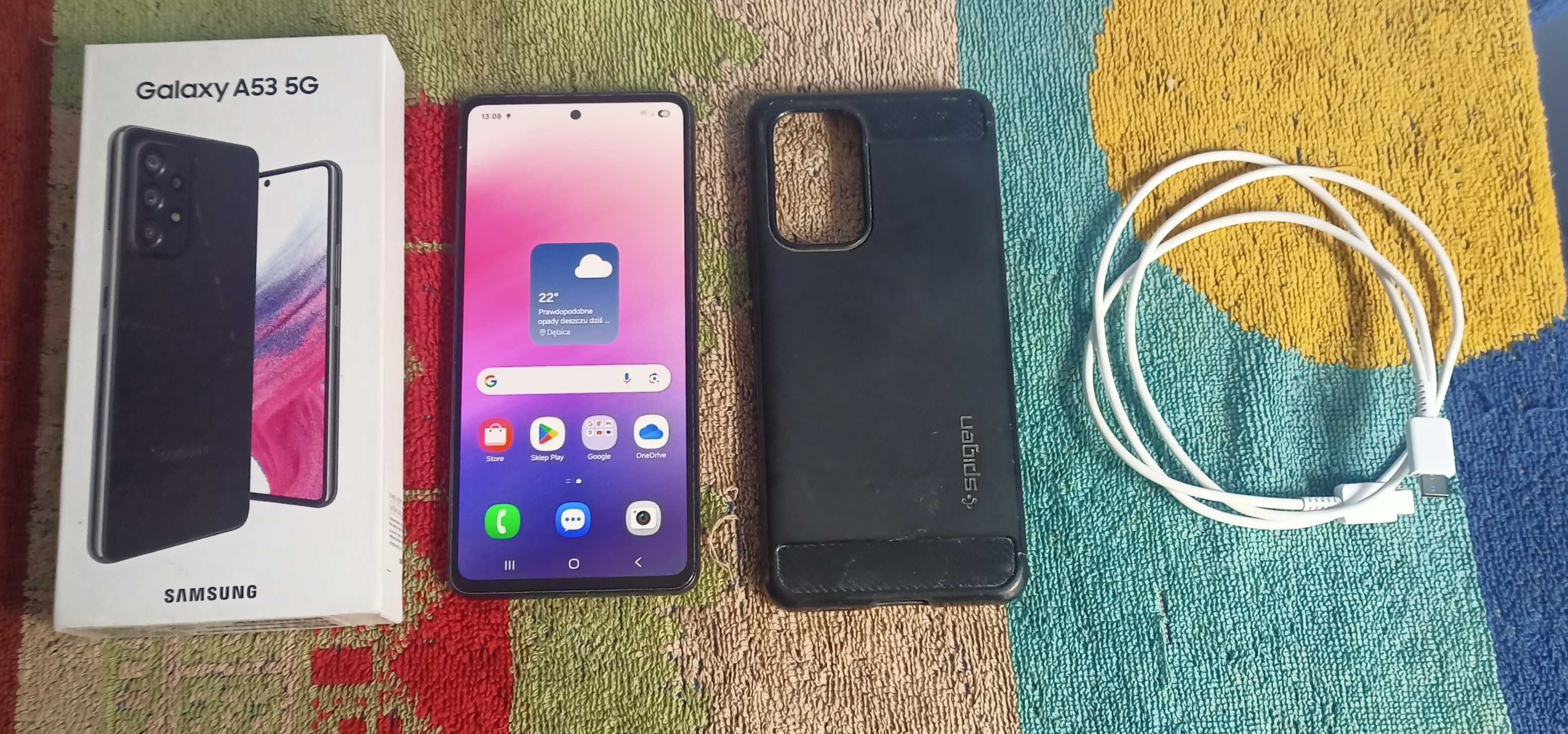 Samsung Galaxy A53 5G 128GB/6GB RAM z całym zestawem