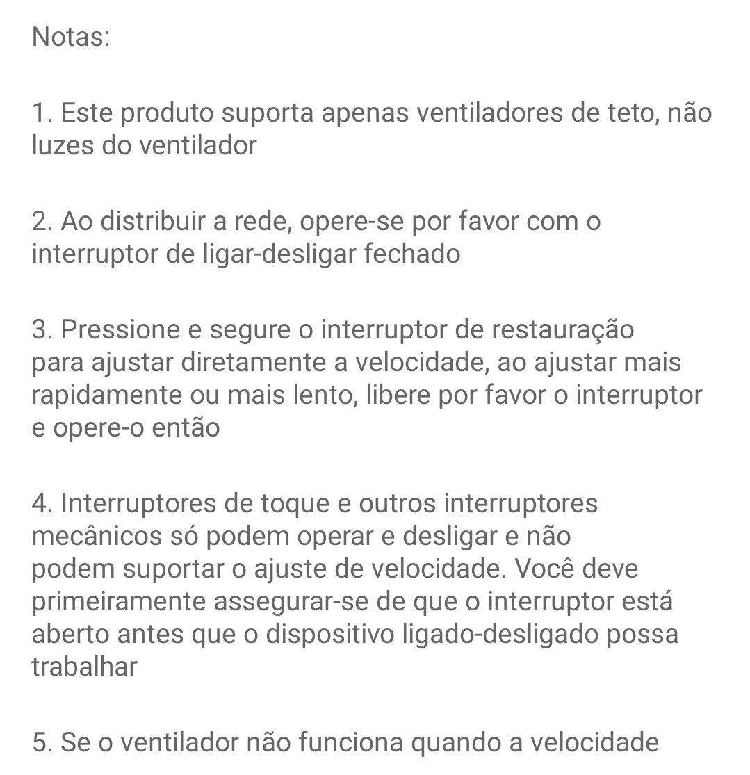 Interruptor de velocidade do ventilador