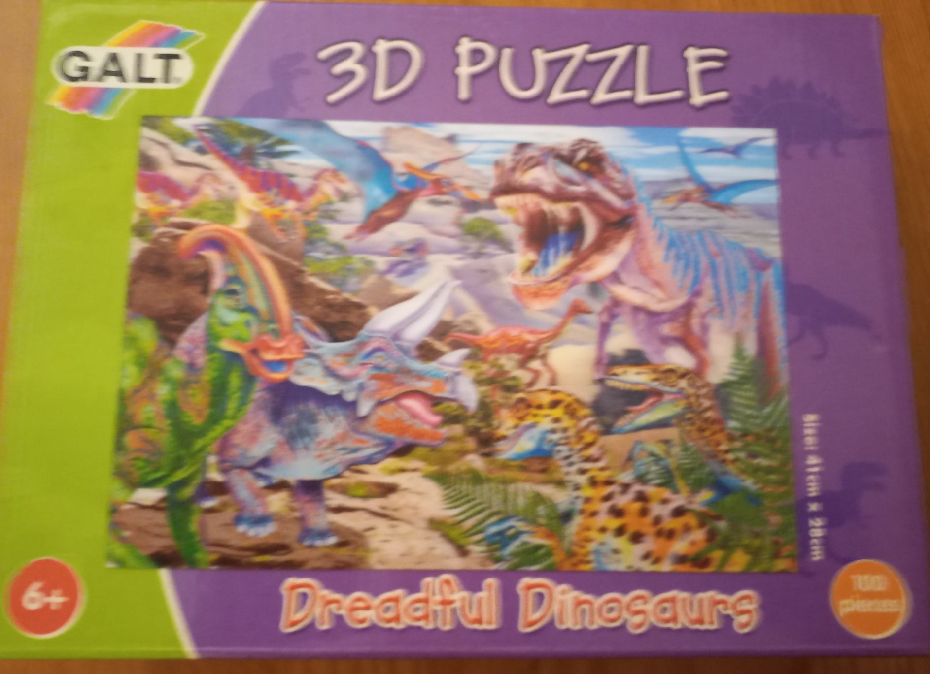 Puzzle 3D de dinossauros - 100 peças