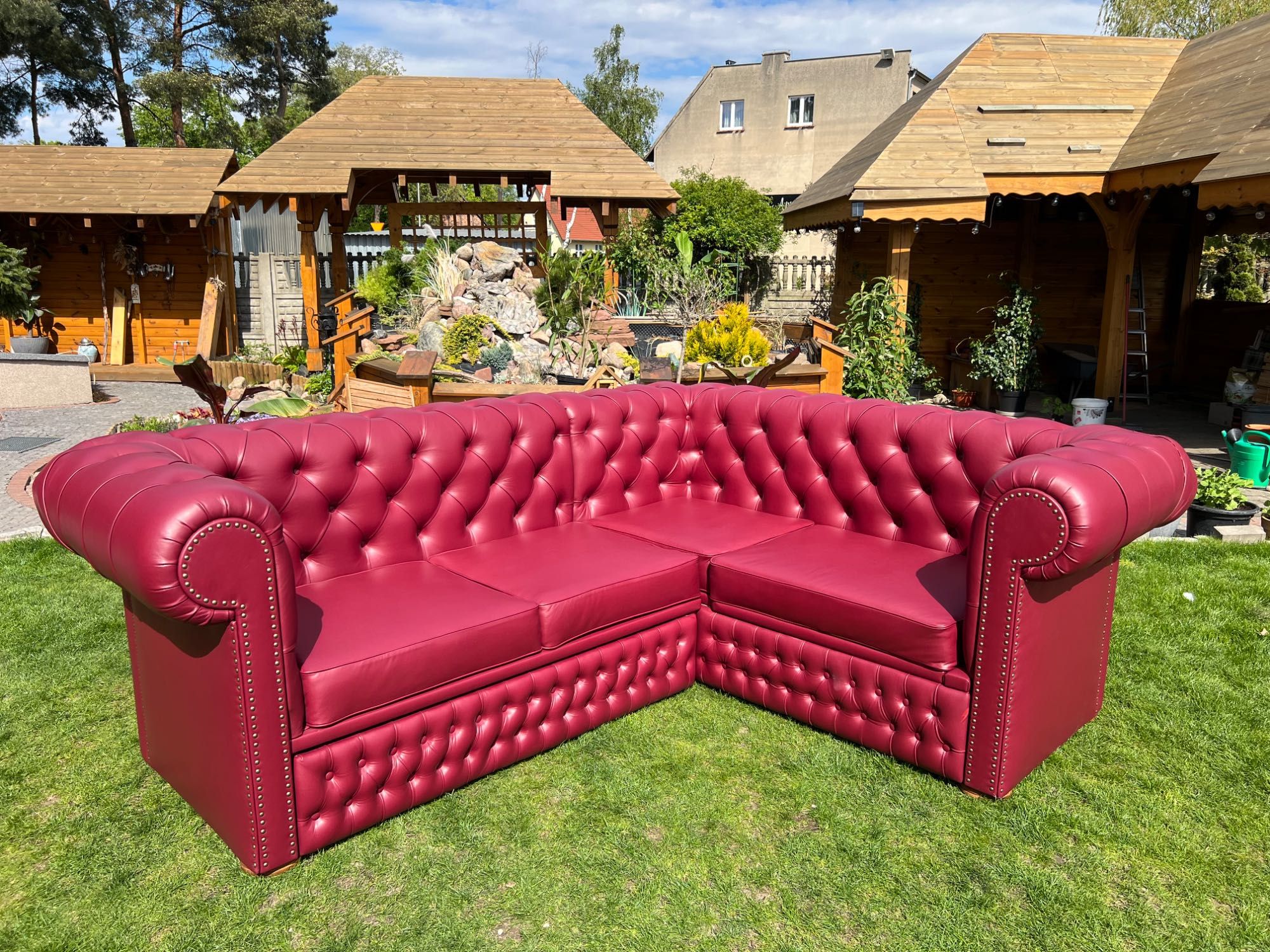 Sofa Chesterfield SKÓRA NATURALNA
