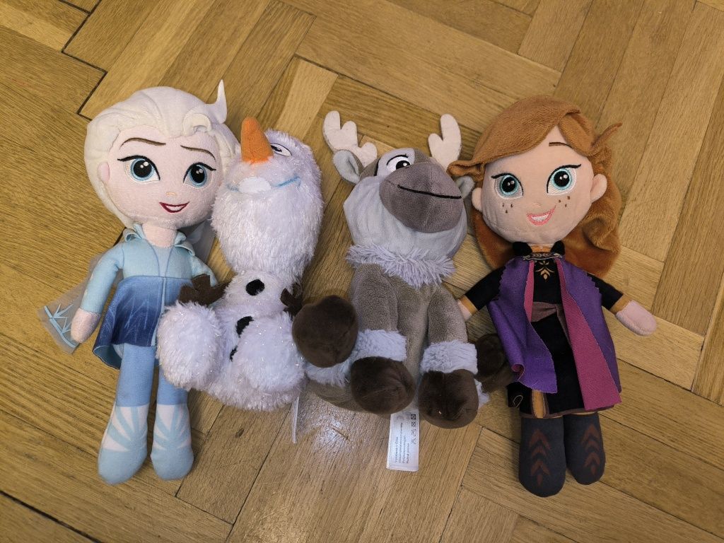 Frozen Kraina Lodu zestaw maskotek w db stanie Swen Olaf Elza Anna