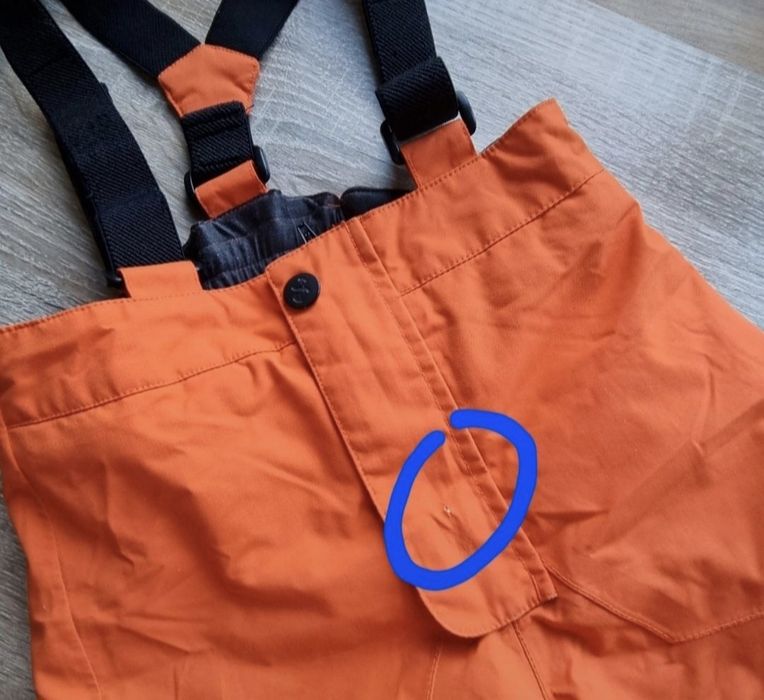 Spodnie zimowe narciarskie H&M 86 ocieplane na szelkach kombinezon