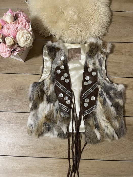 Kamizelka z futra naturalnego królik Culture r. M