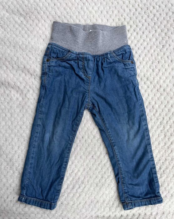 Ciepłe spodnie dziecięce z dodatkową wkładką materiałową rozmiar 86