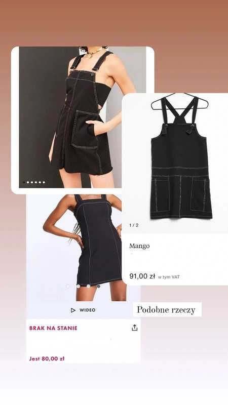 Czarna mini sukienka krótka obcisła dopasowana 40 L 38 M