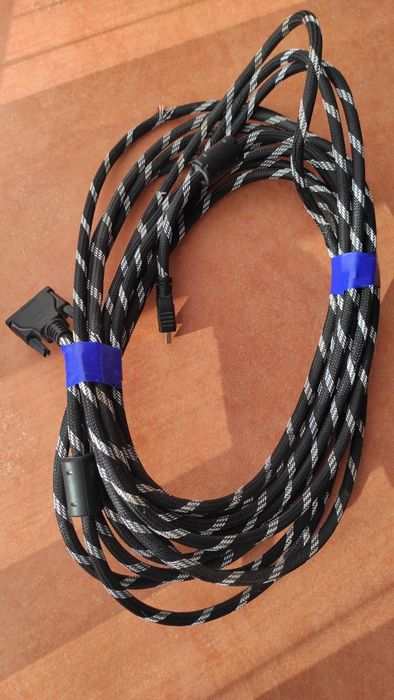 Кабель перехідник HDMI - DVI плетений 10 м