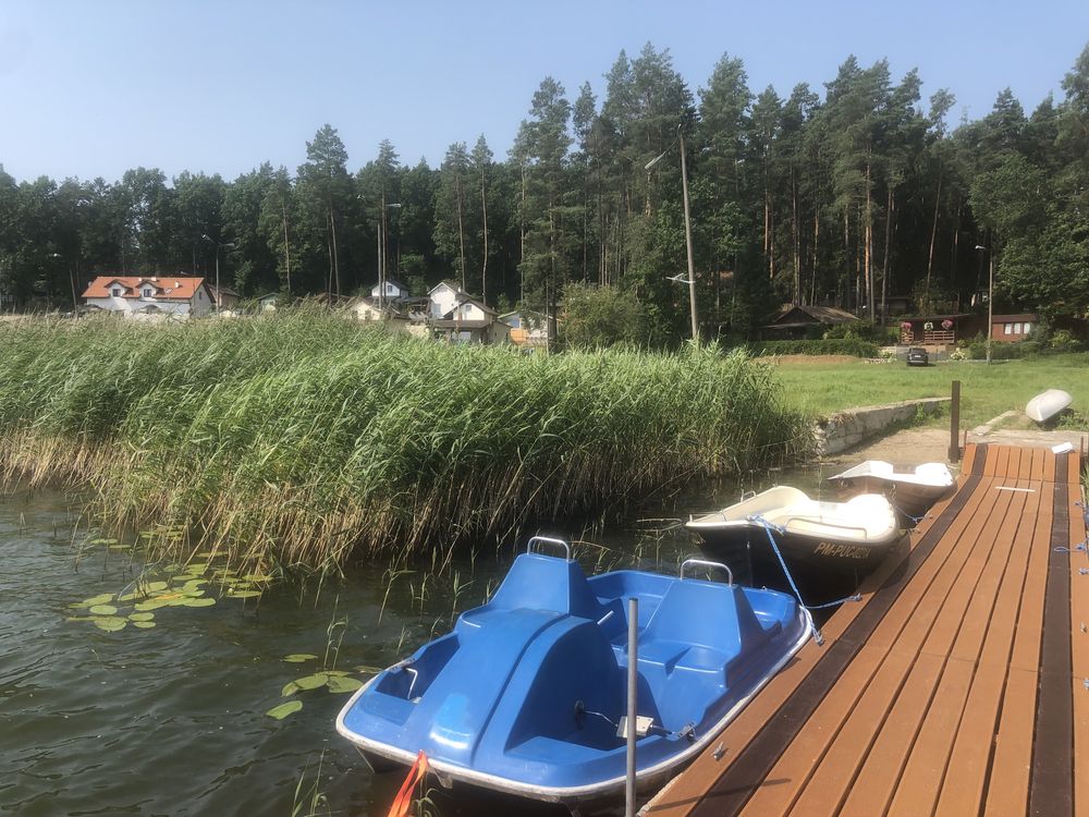 Dom letniskowy, Warmia i Mazury, Kłębowo, łódka, rower wodny, pomost