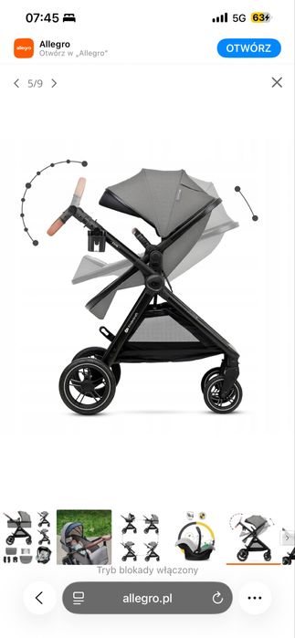 Nowy w kartonie wózek 3w1