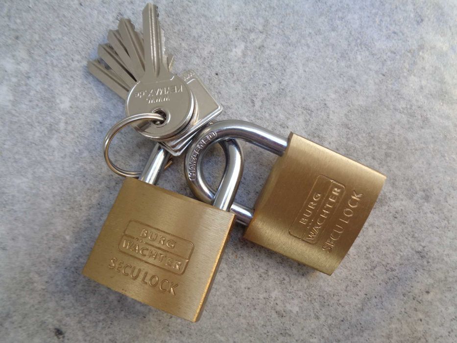 Kłódki Burg Wachter - 2 sztuki - pałąk grubość 6 mm - szekla 22,2 mm