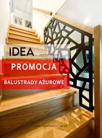 SCHODY, BALUSTRADA AŻUROWA, poręcz, barierka drewniana, 10 DNI