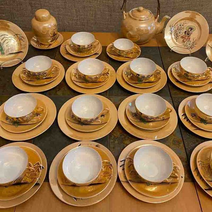 Японська легенда чайно-кавовий сервіз у стилі Імарі/Кутані, 50 шт