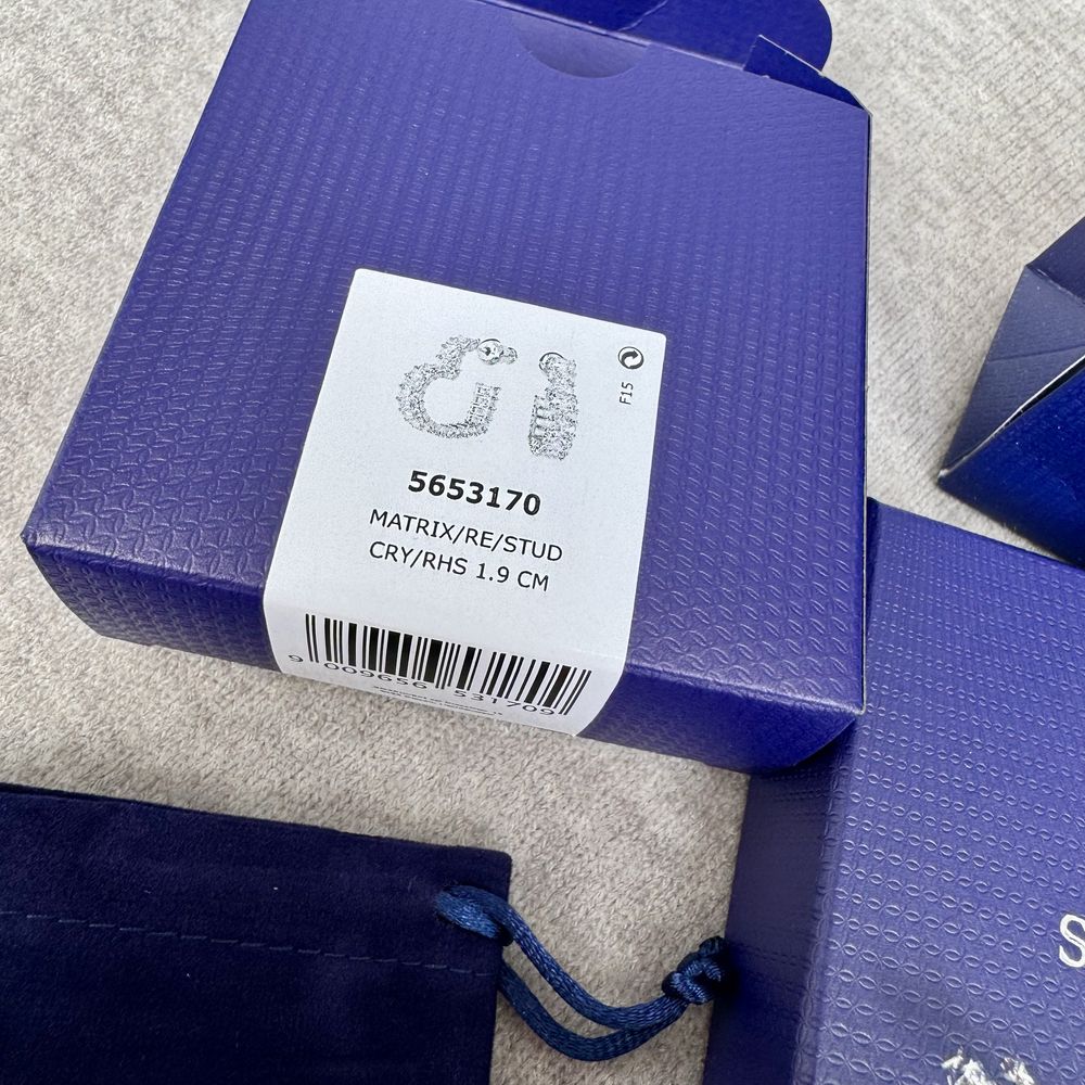 Сережки Swarovski Matrix серця оригінальні серьги Сваровски нові
