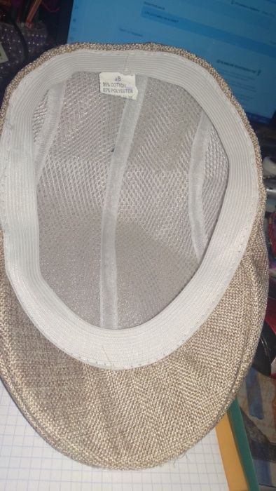 кепка фуражка легкая летняя типа сетка бежевая 57-58р как новая