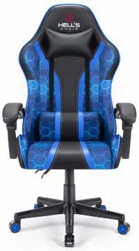 Fotel gamingowy Hell's HC- Hexagon Blue 3M- przeteracia na siedzisku