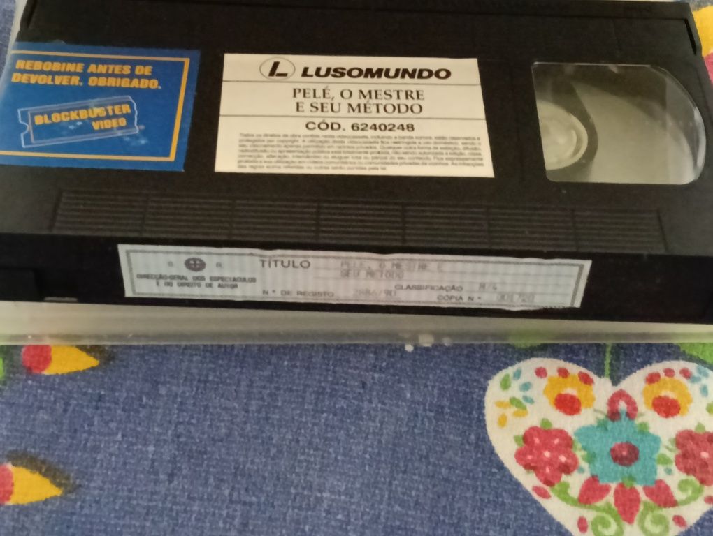 Cassete VHS Pelé O Mestre e Seu Método