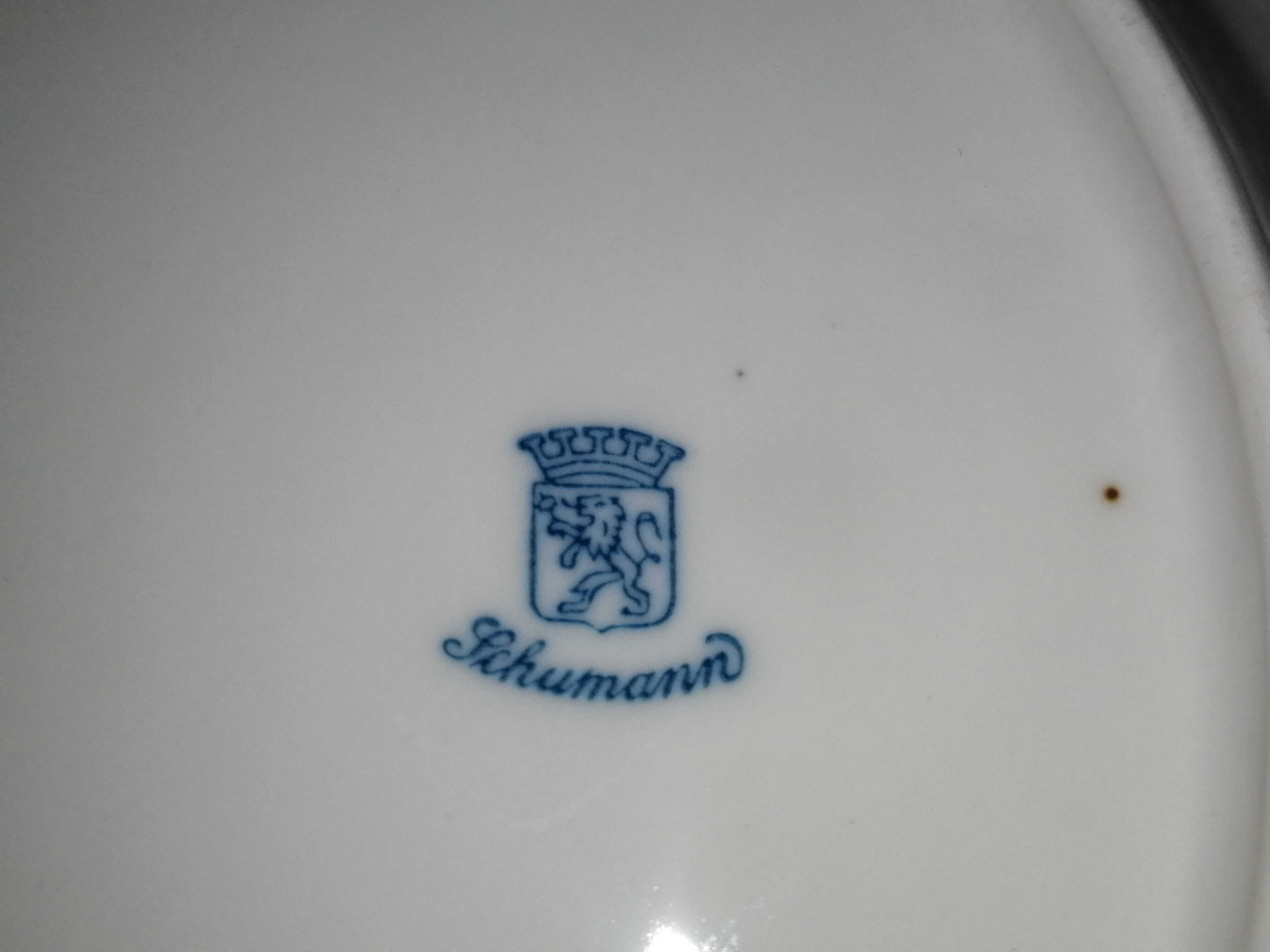 Ośmiokątny talerzyk deserowy z ażurem – Schumann Bavaria lata 1932-44.