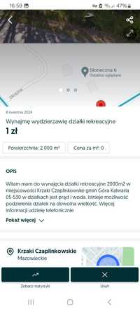 Wynajmę działki rekreacyjne wydzierżawię