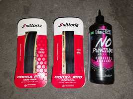 Pack pneus Vittoria Corsa Pro Control + Líquido Tubeless Muc-Off 1L