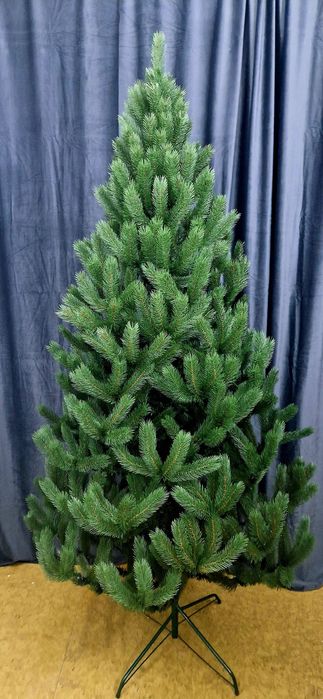 Ялинка штучна лита 1,8м зелена Преміум якість Елка искусственная литая