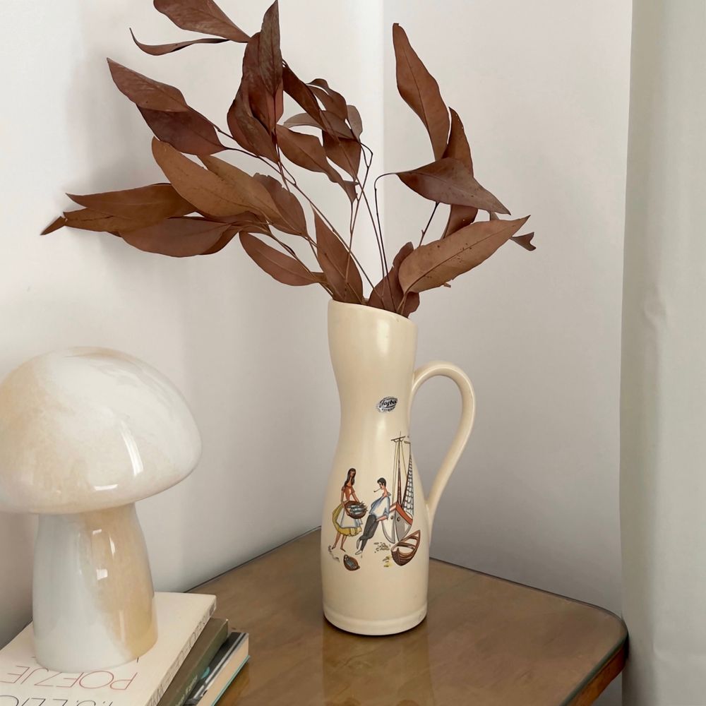 Ceramiczny wazon vintage retro Jasba design home dekoracja