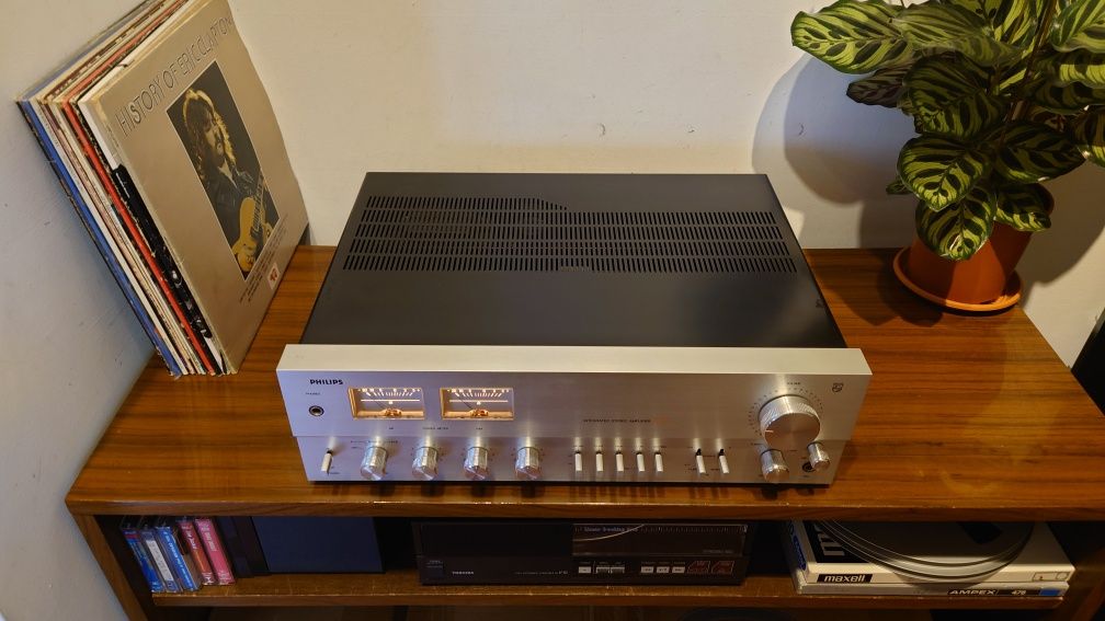 Philips AH386 wzmacniacz stereo, wychyły wycieraczki vintage lata 70te
