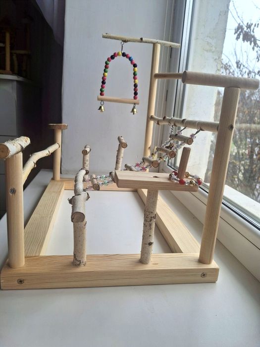 Стенд для папуг, присада, ігрова площадка