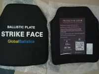 Ballistic plate strike face