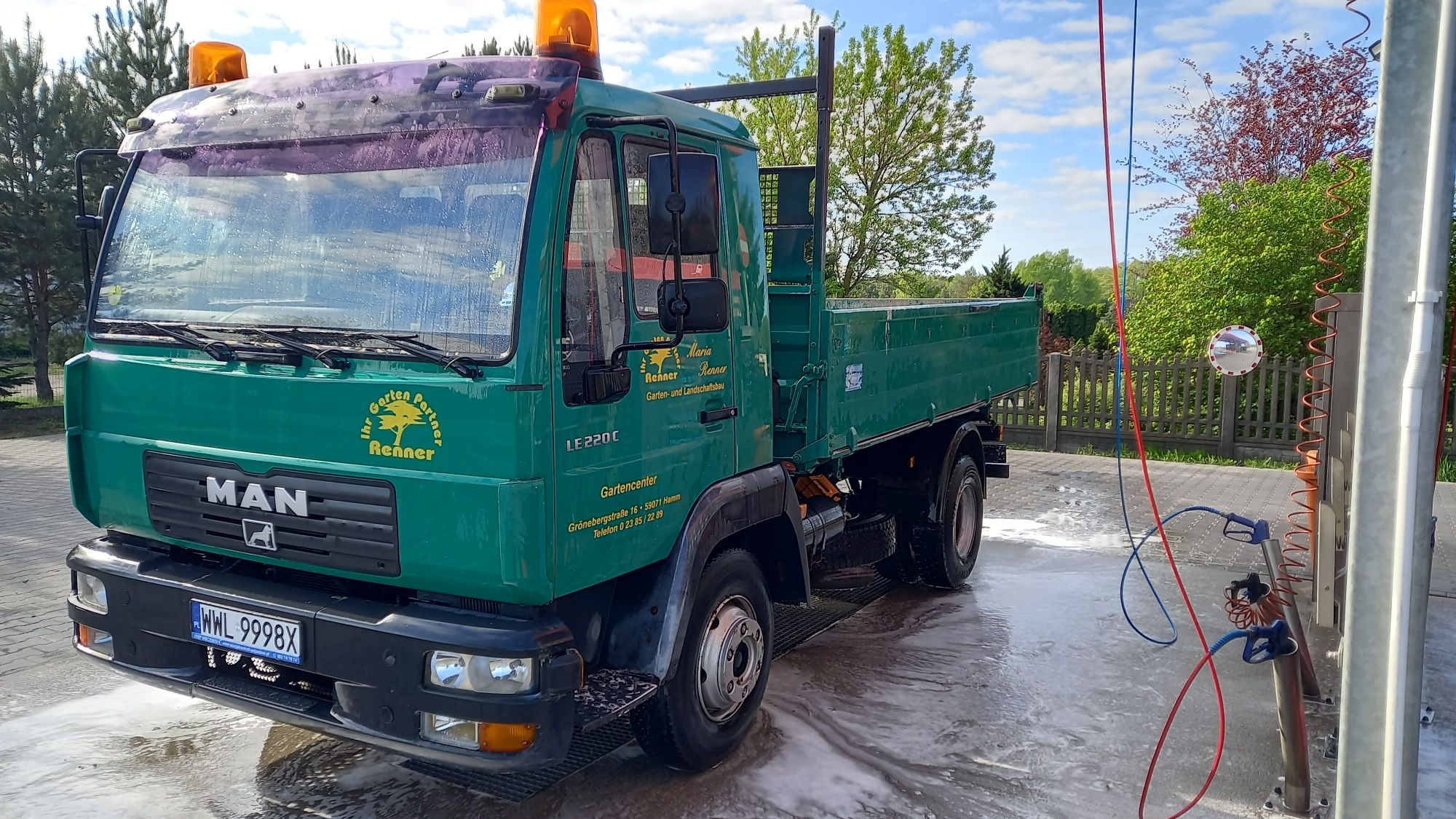 Man 220lc wywrotka oryginał meiller klima elektryka z Niemiec