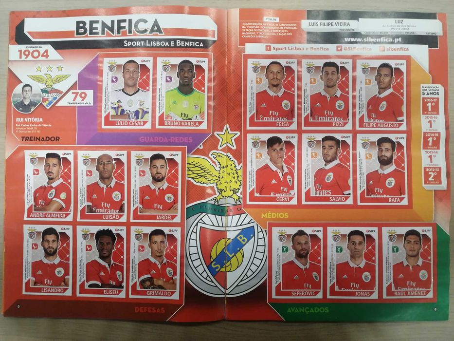 Caderneta Futebol 2017-18 - Panini [Completa]