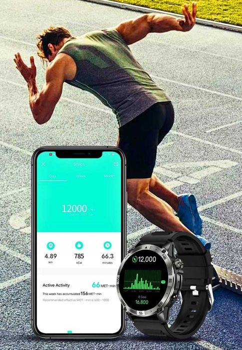 Sportowy smartwatch Wenom Explorer z GPS i pomiarem tlenu SpO2 NOWY fv