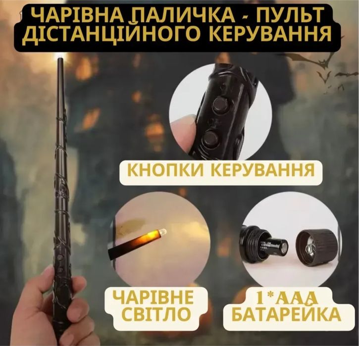 Парячі світлодіодні свічки з пультом - чарівною паличкою Гаррі Поттер