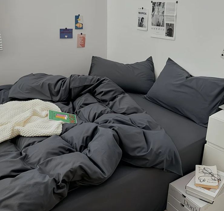 Комплект постільної білизни з праної бавовни|Новий|Мінімалізм|200x230