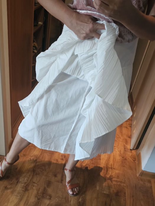 Spódnica biala długa L