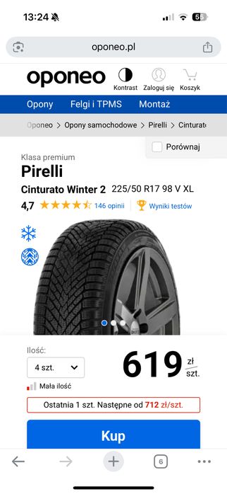 2x 225/50r17 Pirelli Cinturato Winter 2 NOWE