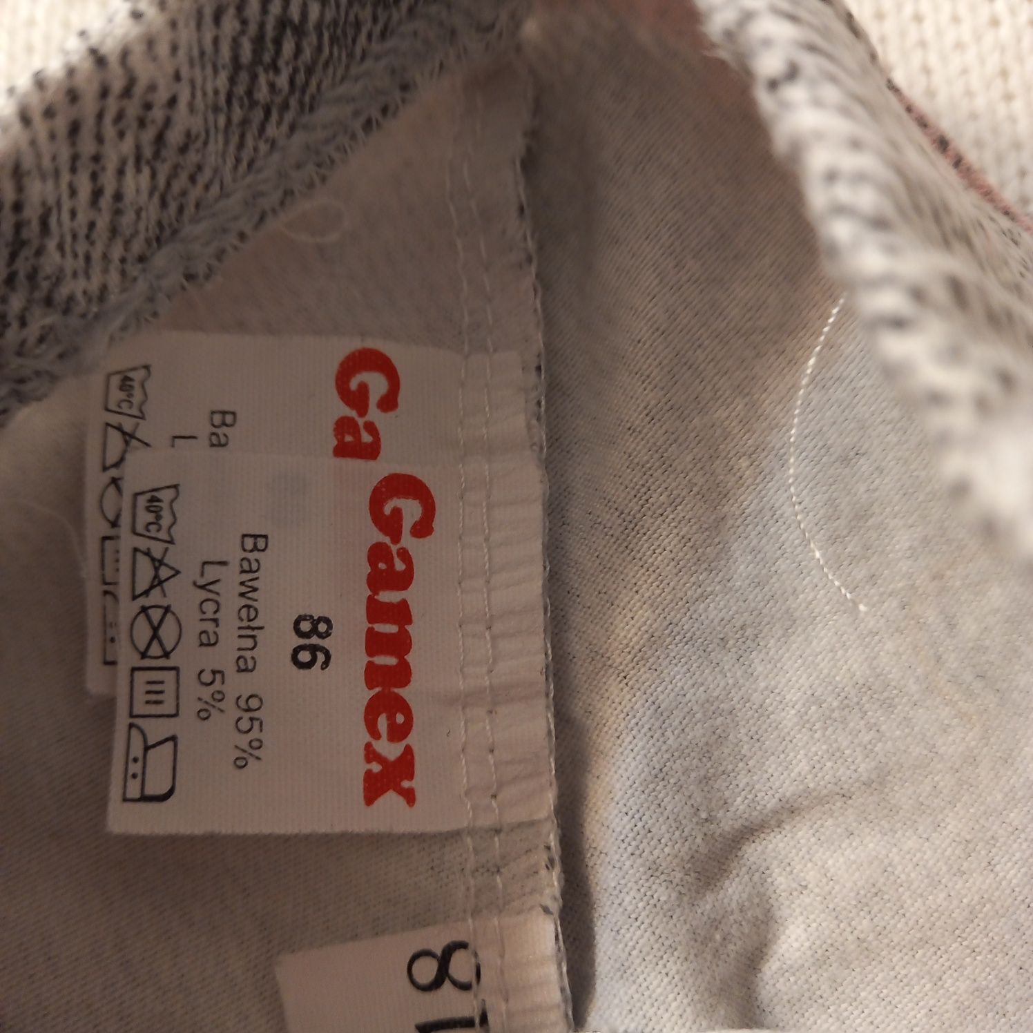 Komplet letni dziewczęcy, bluzeczka i legginsy, Gamex, r. 86