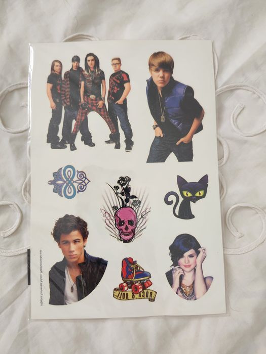 Tatuaże z gwiazdami Justin Bieber Selena Gomez Tokio Hotel Nick Jonas
