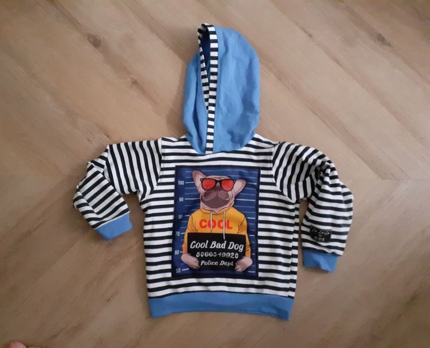 Chlopieca bluza z kapturem la la for Kids pies rozm 104/110cm