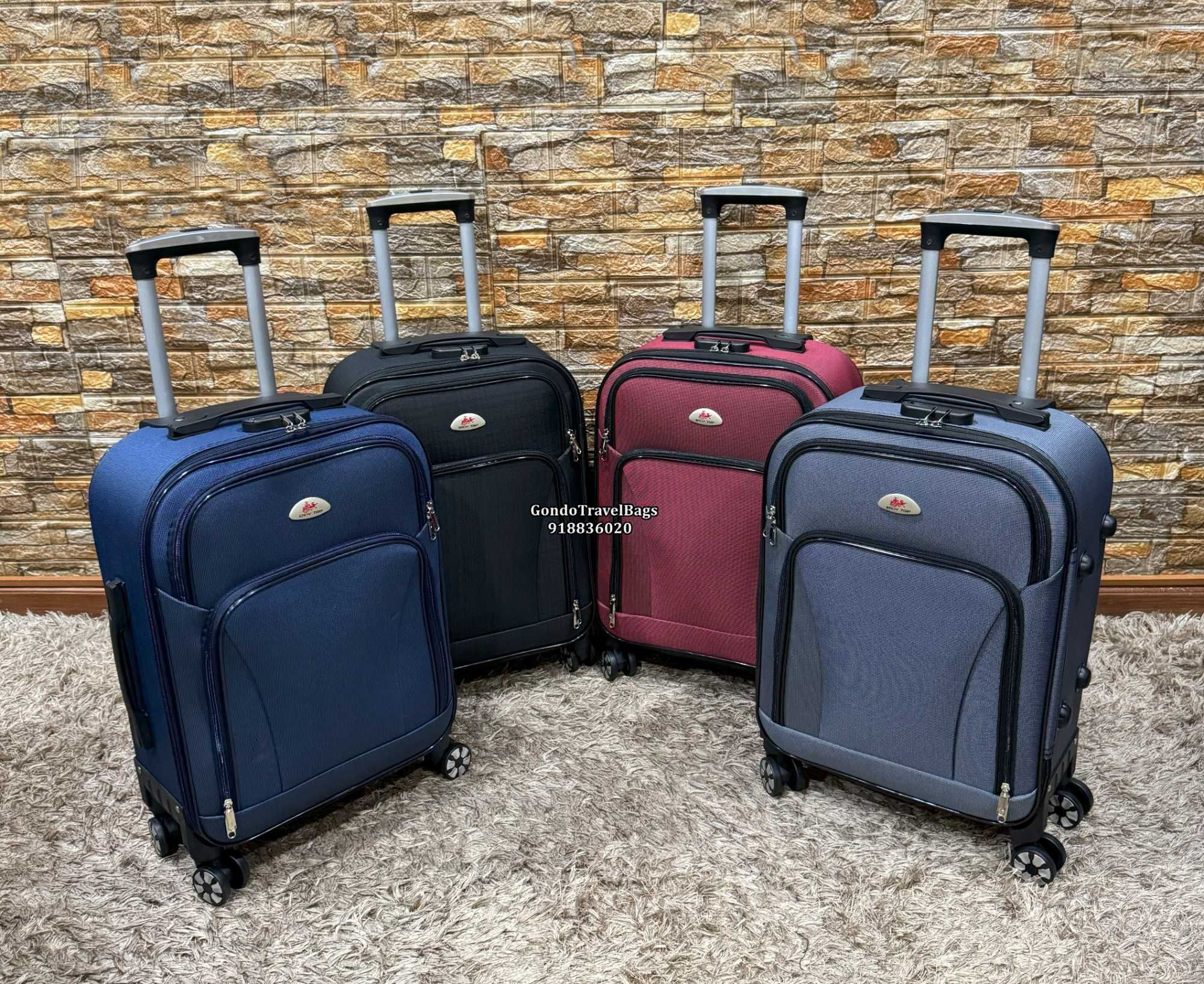 Mala Cabine 10Kg Poliéster/Tecido - NOVAS - Com Trolley Viagem