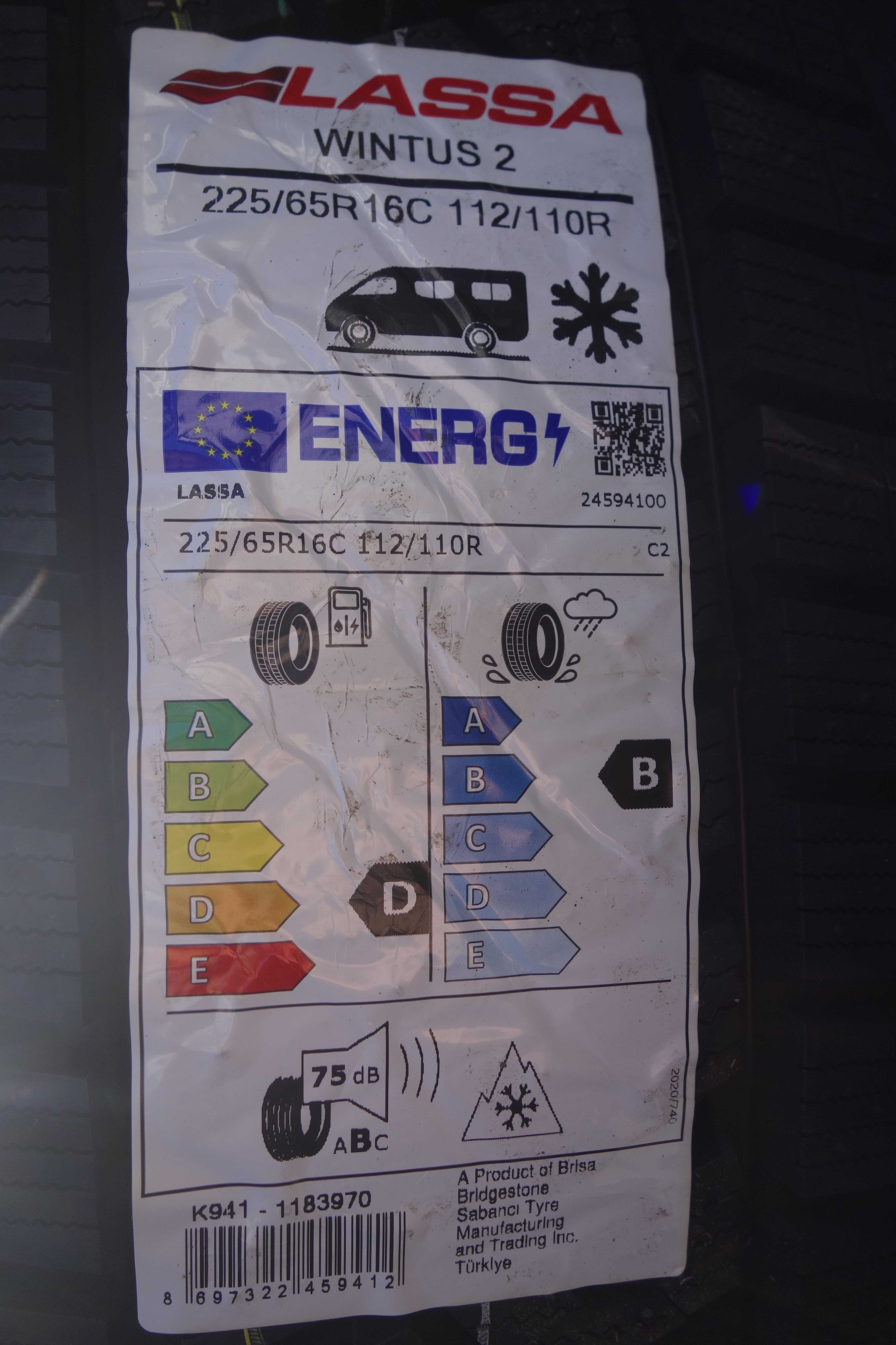 NOWE Opony zimowe 225/65/16C - LASSA Wintus 2
