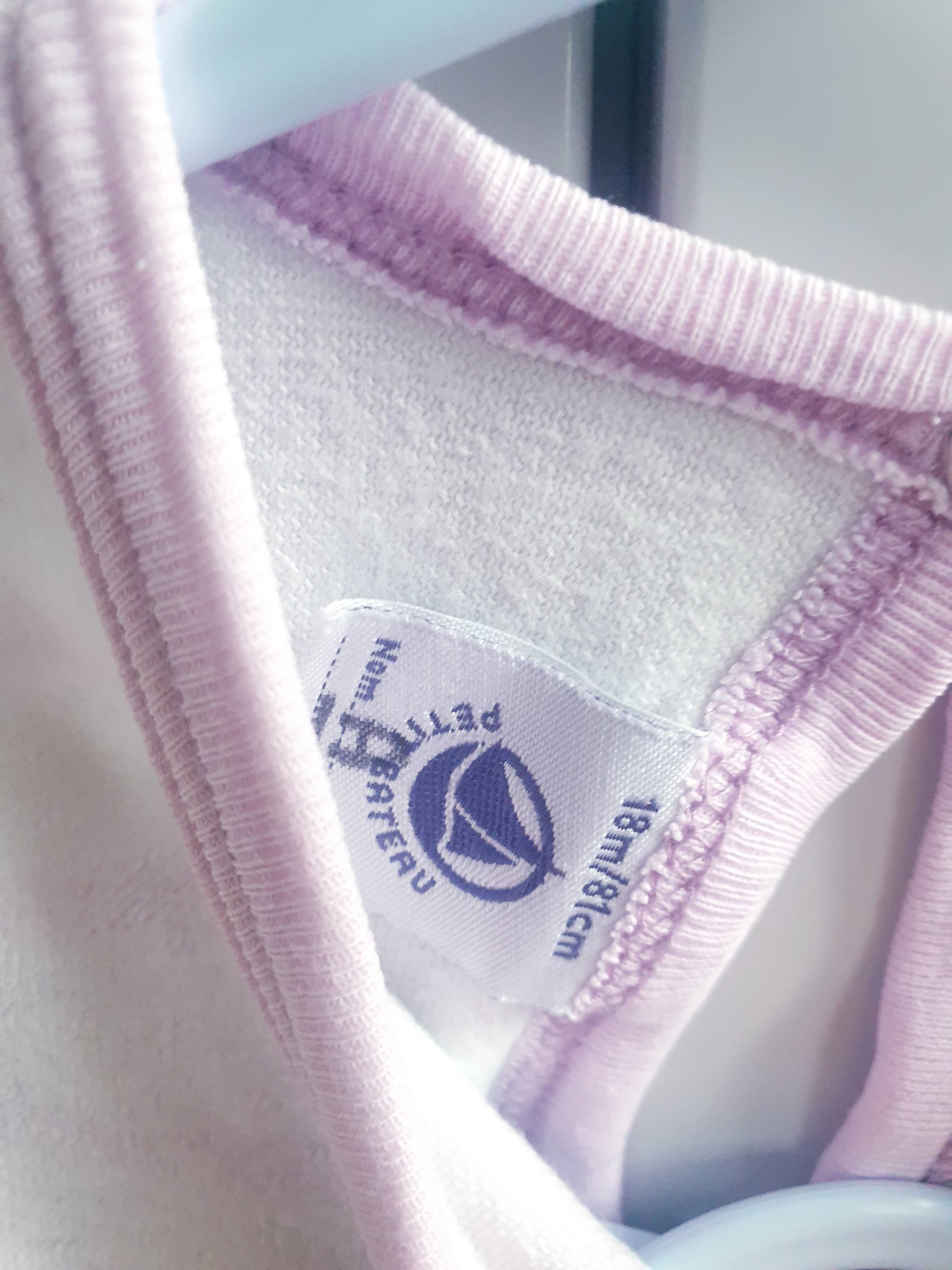 Piżama piżamka dwuczęściowa aksamitna Petit Bateau 74 80