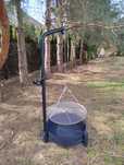 Grill Żuraw 70cm + korbka patelnia