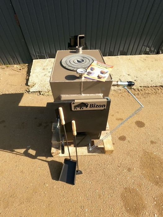 Котел твердопаливний з плитою на 10кВт, 12кВт, 14, 18 Квт Бізон