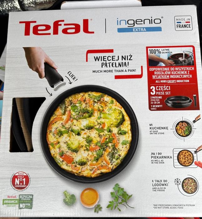 Nowe Patelnie Tefal ingenio z odpinaną rączką