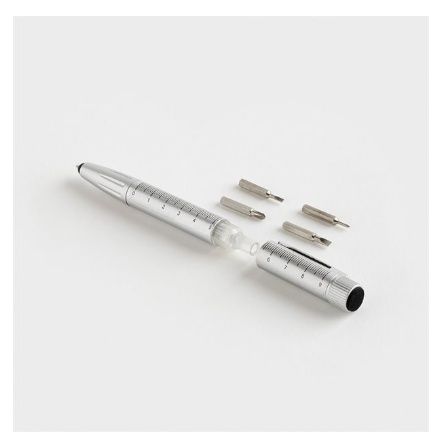 Nowy długopis wielofunkcyjny Avon srebrny techniczny 4w1