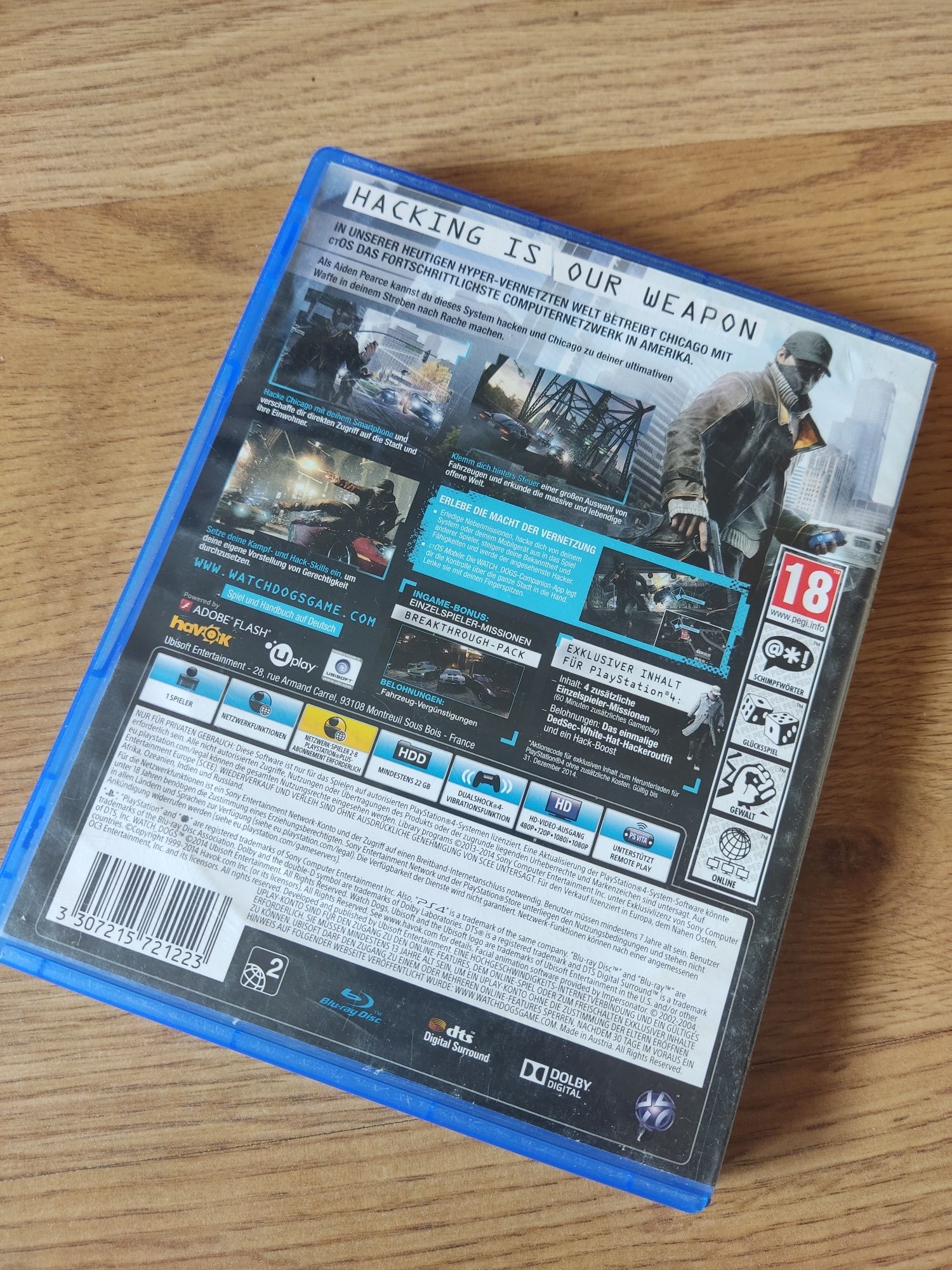 Watch Dogs PS4 PlayStation 4 (wersja PL)