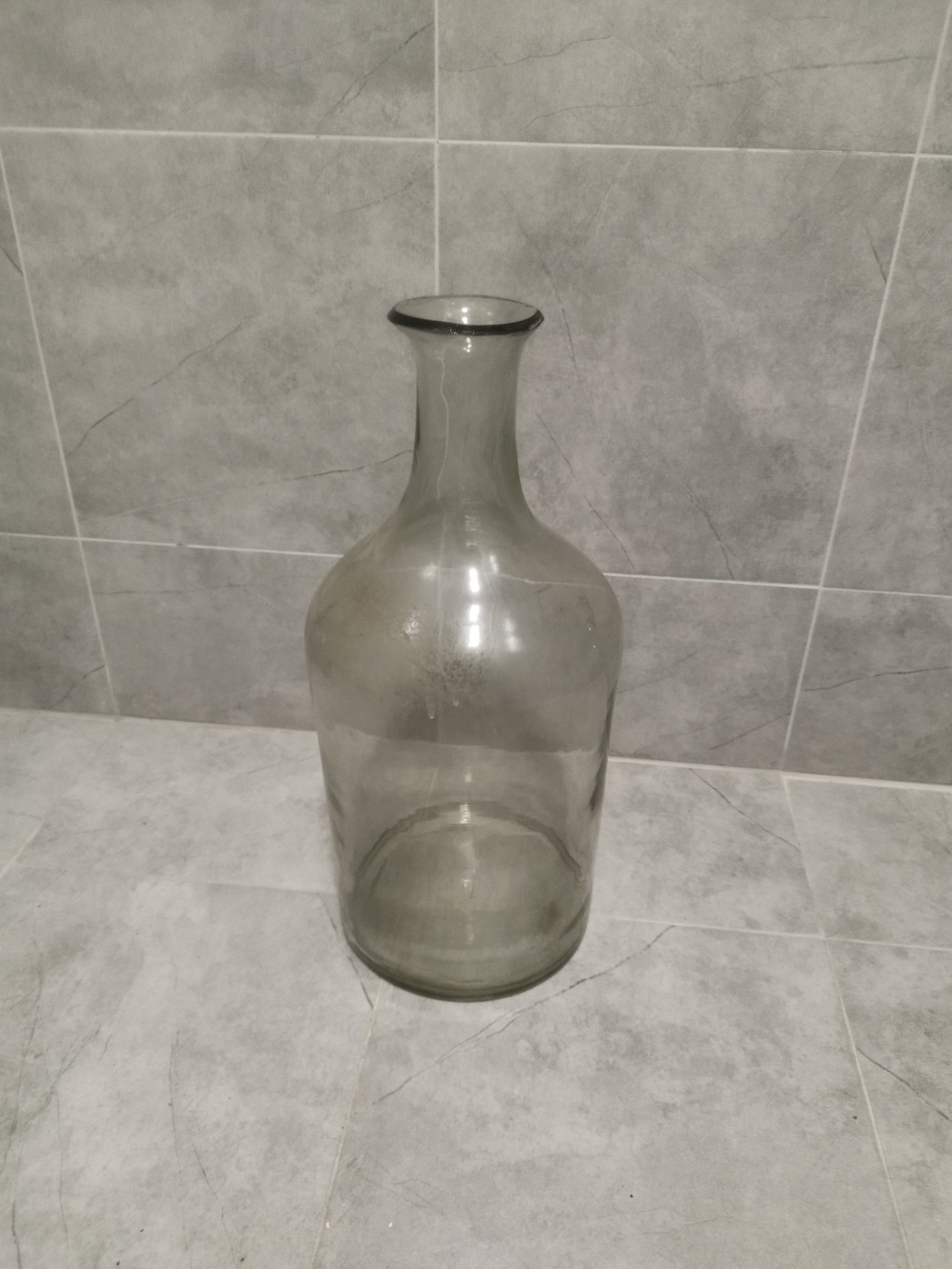 Szklany Gąsior na wino PRL