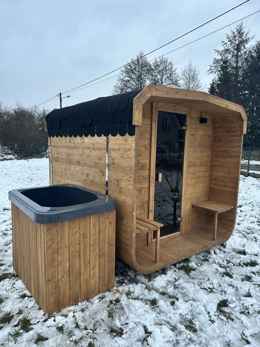 sauna z beczka do schladzania /morsowania