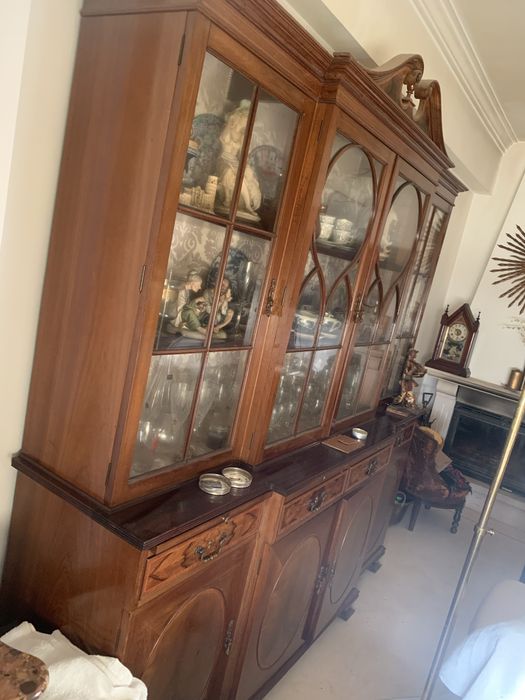 Movel sala vintage nogueira louçeiro